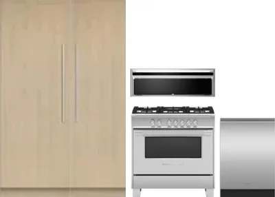 5 Piece Package Includes Refrigerator, Freezer, Range, Hood And Dishwasher